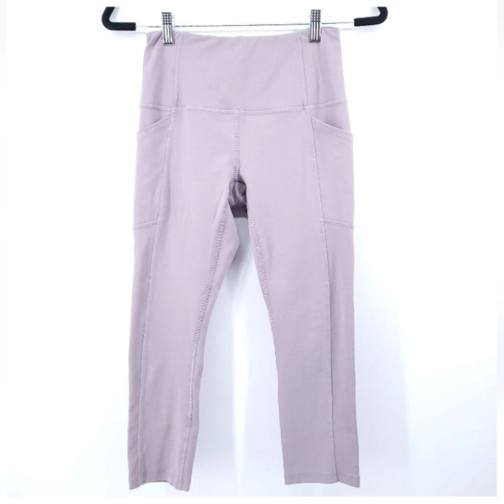 Rbx Gray Leggings Tagged Small May Fit Med Side Pockets Womens Athleisure Crop